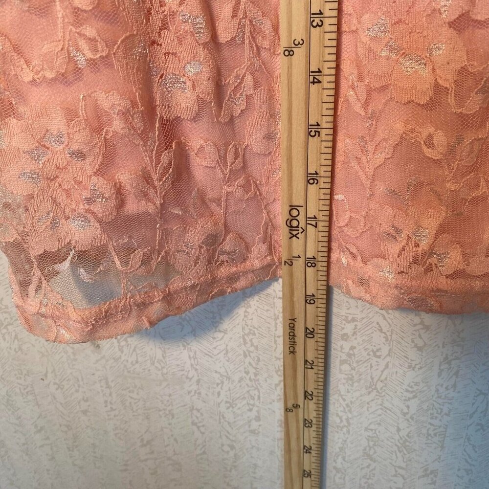 Rue 21 Double Layer Pink Lace Top‎ Size Large - Picture 9 of 9